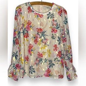 LOFT NWT holiday sparkle blouse